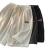 Shorts de Verano Delgados de Seda de Hielo para Hombre Modernos Casuales Holgados Versátiles Shorts Deportivos de Baloncesto Americano