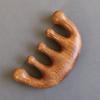 Peine de Masaje de Meridianos de Cabeza de Sándalo Dorado Seda, Peine de Bolas de Cinco Dientes de Madera Maciza, Terapia para la Cabeza, Peine de Dientes Anchos para el Rostro de Mujer