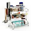 Estante de almacenamiento multifunción para cocina, soporte para cuchillos de encimera, estante de ajuste de acero inoxidable para el hogar, colgador de almacenamiento