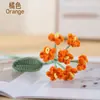 Ramo de Flores Artificiales Tejidas a Crochet Hecho a Mano, Flores Hechas a Mano Tejidas con Hilo, Arreglo Floral Decorativo para Escritorio del Hogar, Regalo para el Día del Maestro