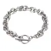 Pulsera para Hombre, Acero de Titanio, No se decolora, Versátil, Accesorios de Moda para Mujer, Sencilla y Personalizable, Accesorios Hip-Hop Retro, Pulseras a la Moda