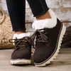 Botas de neve de sola grossa transfronteiriças, novas, quentes, com forro de veludo, 2025, de cano médio, para mulheres, inverno, sapatos de algodão espessados, femininos