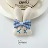 Accesorios de Lazo de Tela a Cuadros de Peluche de Conejo Color Cáñamo Natural DIY Bolso Zapato Flor Sombrero Accesorios Ropa
