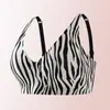 Lencería Femenina Sin Costuras Estilo Europeo y Americano con Estampado de Leopardo, Sujetador Push-Up Sexy sin Espalda con Alta Elasticidad, sin Aros y sin Compresión