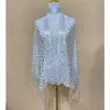 Xale de Verão com Franjas Vazadas Estilo Europeu e Americano Proteção Solar para Praia Cobertura para Biquíni Roupa Exterior para Mulheres Estilo Novo Transfronteiriço