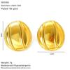 Brincos de personalidade de aço inoxidável transfronteiriços versáteis de aço titânio de alta qualidade banhados a ouro femininos brincos redondos lisos da moda que não desbotam
