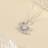 Yuebao Jewelry Plata de Ley S925 Moissanita Diamante Completo Diseño de Caballo Mecedora Collar para Clavícula Productos Directos de Fábrica Soporte para Lotes Mixtos