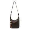 Bolso de Mano Retro Maillard para Mujer 2025 Otoño Nuevo de Moda Versátil para el Trabajo, Viajes, Hombro, Cruzado