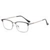 Gafas de lectura de marca BJYX, marco completo, caja de negocios, ultraligeras, ultratransparentes, de color sólido, de metal, de alta calidad, anti luz azul, espejo plano