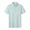 Venda Direta BJFactory Nova Camiseta Polo Masculina de Seda Gelada Sem Costura de Alta Qualidade para o Verão
