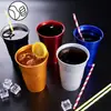 Copo de Metal Alumínio para Cerveja Copo Personalizado para Coca-Cola Copo para Festa ao Ar Livre Acampamento Copo de Alumínio Reutilizável Step
