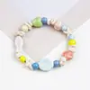 Pulsera de cerámica de Jingdezhen, nueva y que no se decolora, para estudiantes mujeres, pulsera de cuentas de estilo antiguo, pulsera de cerámica fresca y moderna
