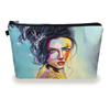Neceser de viaje portátil y práctico con diseño de pintura al óleo para mujer, ideal para guardar cosméticos y artículos de aseo personal.