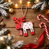 Decorações de Natal Estilo Retrô Montagem em Madeira Rena de Natal Velho Homem Vitrine de Hotel Ornamento de Mesa Pingente