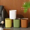 Lixeira estilo ins de aparência sofisticada, simples, com anel de pressão, de plástico para quarto, cozinha, banheiro, sala de estar