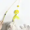 Caña Larga para Gatos con Pluma y Cascabel, Varita de Hada Resistente a Mordidas, Artefacto de Juego para Gatos al por Mayor