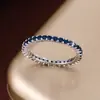 Anillos Delgados de Circonita de Colores Transfronterizos, Dulces y Versátiles, Anillos de Mujer de Alta Gama Estilo Francés, Venta Directa desde el Fabricante