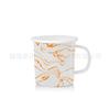 Taza de Esmalte con Borde Enrollado, Taza de Esmalte, Taza Metálica de Exportación con Impresión de Logo, Regalo Vintage de Lujo