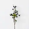 Granada Artificial Pequeña con Hojas, Arreglo Floral de Bayas, Decoración Moderna para Sala de Estar Estilo Europeo, Decoración para el Hogar, Fruta Roja, Fruta de la Fortuna, Acebo