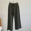 Uma ótima silhueta é instantaneamente alcançada com estes~ Calça pantalona flare de cintura alta elástica para mulheres, calça casual vintage de outono micro flare H082711