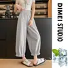 Pantalones tipo linterna azul marino para mujer, nuevo estilo 2026, pantalones de pierna ancha con caída fluida, adecuados para primavera y otoño, diseñados para hacer que las figuras menudas parezcan más delgadas, y son cropped hasta el tobillo