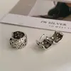 Aretes Nube con Corte Circular Geométrico para Mujer, Moda Retro, Aretes con Patrón Antiguo, Tendencia Nacional, Estilo Dulce y Fresco, Aretes Diarios