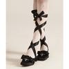 [En Stock] Bailarinas Francesas de Tira, Tacones Gruesos de Ballet, Tacones Altos de Estilo Niche Lolita, Estilo Hada