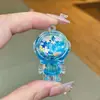 Mini Botella de Arena con Forma de Corazón Llavero Líquido Polvo de Amor Colgante Disco Duro Pequeño Colgante Accesorios de Inyección de Aceite de PVC