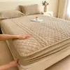 Novo Protetor de Colchão de Lã de Leite, Amigo da Pele, Espessado, Quente para o Inverno, Quarto de Dormitório Estudantil, Totalmente Envolvente, Lençol de Cama Antiderrapante Conjunto de Três Peças