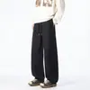 Pantalones cargo estilo scimitar americano, nuevo modelo otoño 2026, pierna recta holgada de moda con cordón, pierna ancha, cómodos pantalones casuales para hombre