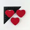 Accesorio de tela con lazo en forma de corazón de peluche, pasador de tela coreana DIY para accesorio de niña, fabricante mayorista de accesorios para ropa