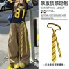 Corbata de Raya Estilo Universitario Cinturón Cadena de Cintura para Mujer 2025 Nuevo Estilo Bufanda Accesorios para la Cintura Bufanda de Seda Sexy