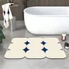 Tapete de Terra de Diatomáceas com Formato Especial para Entrada de Banheiro, Absorvente de Água, Tapete de Banho Antiderrapante, Tapete Macio de Secagem Rápida para Uso Doméstico