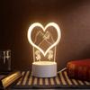 Lámpara de mesa acrílica con luz nocturna 3D con control de voz inteligente, táctil, LED de tres colores, regalo creativo