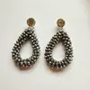 Pendientes Colgantes de Cristal Tejido Hechos a Mano Forma de Gota Estilo Coreano Joyería Popular Pendientes Transfronterizos Lujo Ligero y de Gama Alta