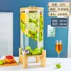 Botella de Vino de Vidrio Resistente a Altas Temperaturas con Grifo Barril de Bebidas Comercial de Autoservicio Lata de Jugo de Frutas Frías Contenedor de Barril de Cerveza Cola