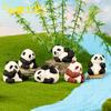 Pequeños adornos creativos de panda para jardinería, decoración DIY, micropaisaje para escritorio de coche.