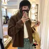 Chaqueta de gamuza Melard para mujer, estilo corto, nueva colección primavera/otoño 2026, corte holgado retro, adecuada para figuras petite, chaqueta ligera