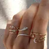 Anillo de Apertura de Mariposa Caliente Amor Transfronterizo Anillo de Múltiples Articulaciones Set de 22 Piezas Anillo de Diseño de Nicho de Personalidad para Mujer