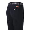 Calça masculina de veludo cotelê grossa de inverno estilo canguru, calça casual de veludo cotelê para homens de meia-idade e idosos, cintura alta