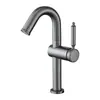 Grifo Kai Ping, color gris plomo, para lavabos de baño, agua fría y caliente, uso doméstico, para lavabos y encimeras