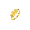 Anillo de Boda Flor de Durazno Dorado Anillo de Boda Familia Zhou Anillo Ajustable Anillo de Boda para Mujeres