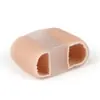 Separador de dedos de fibra de doble orificio para corrección de juanetes, separador de hueso del dedo gordo del pie superpuesto en el dedo del pie, funda suave para dedos antirozaduras