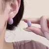 Pendientes de Forma de C de Colores Frescos de Caramelo para Mujer de Verano, Estilo Nuevo Simple, Pendientes de Celebridad de Internet, Joyería para Orejas de Nicho Dopamina