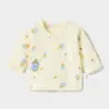 Camiseta de Medio Espalda para Bebé Recién Nacido, Ropa Interior Sin Costuras de Algodón Puro Clase A, Estilo Primavera y Otoño, Ropa Suave Amigable con la Piel Estilo Monje, Top para Bebé