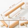 Tirador de Cajón de Hongo de Madera Log Japonés Redondo Madera Agujero Único Gabinete Puerta de Armario de Madera Habitación Infantil Tirador de Madera Maciza