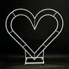 Marco de Mariposa de Hierro Forma de Corazón Arco de Luna Soporte de Tablero Kt Decoración para Hotel Boda Fiesta de Cumpleaños Adornos de Exhibición