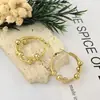 Pendientes de Acero Inoxidable Cruzados Nuevos Pendientes Redondos Estilo Europeo y Americano de Alta Gama Brazaletes para Oreja Sentido de Diseño de Nicho Pendientes Estilo Ins