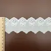 Encaje de algodón bordado, accesorio para dobladillo de vestido delicado de doble borde hueco de algodón puro, accesorio para ropa de mujer con volante de borde ondulado