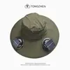 Sombrero de Sol con Ventilador Solar de Ala Ancha para Hombres Verano Pesca al Aire Libre Sombrero de Protección Solar Anti-UV Sombrero de Montañismo para Mujeres